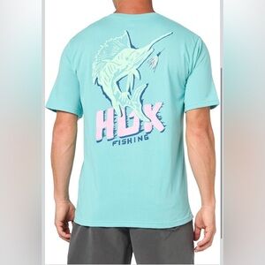HUK Mens Fishing Graphic Tee, Performance Short Sleeve, Quick-Dry Medium NWT